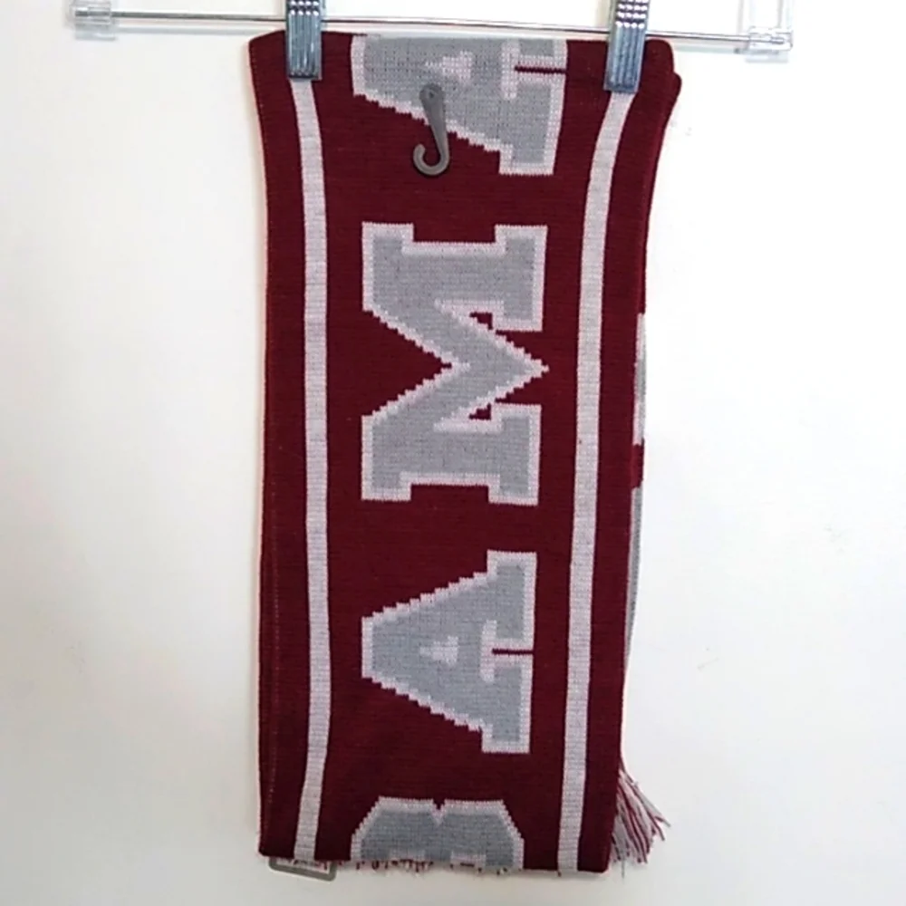 University of Alabama -Maroon and Gray Striped Scarf